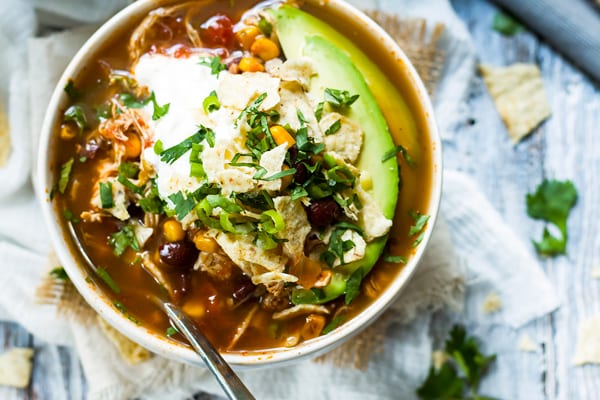 Easy Slow Cooker Chicken Tortilla Soup